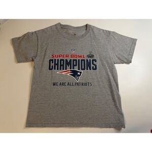 NFL Pro Line Kids New England Patriots Super Bowl XLIX Champions Gray Shirt S